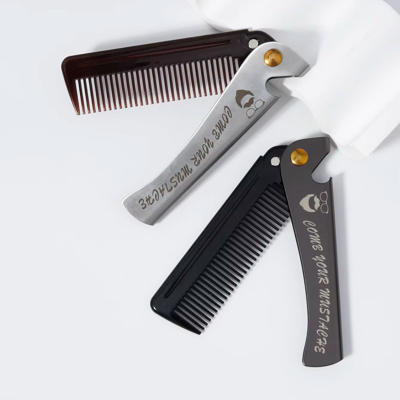 Comb Fine Tooth - Folding pocket comb, fine toothed comb