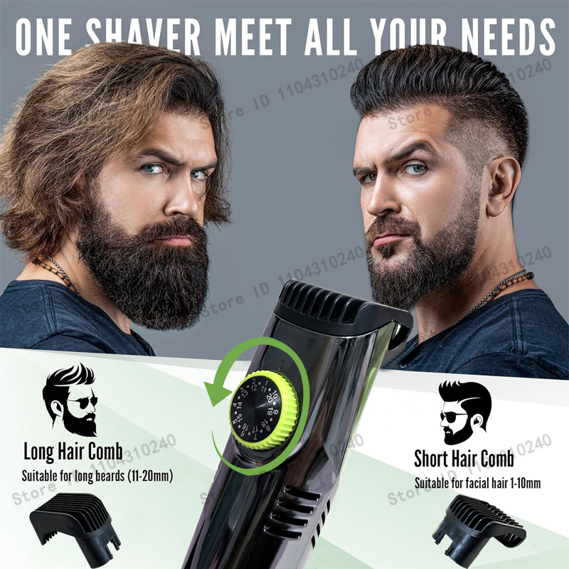 Cordless Men Beard Trimmer Rec - Men'S Grooming Vacuum 评论和价格