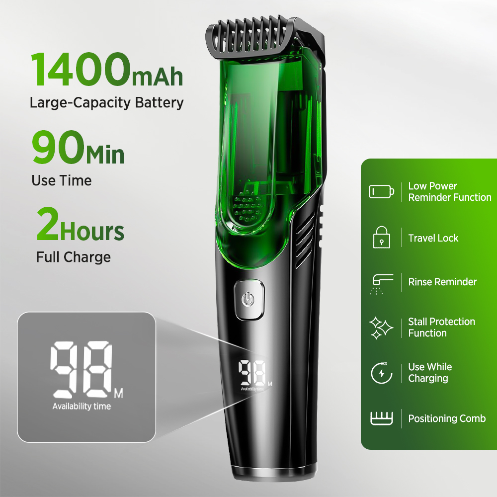 Cordless Men Beard Trimmer Ele - Men'S Grooming Vacuum 评论和价格