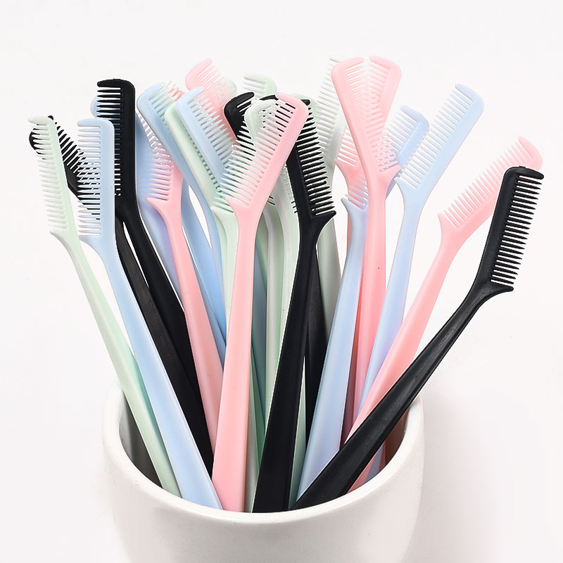 25pcs Multicolor Mini Eyebrow  - Comb Fine Tooth 评论和价格
